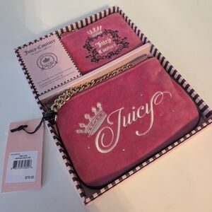 Juicy Couture Pink Velvet Pouch Set